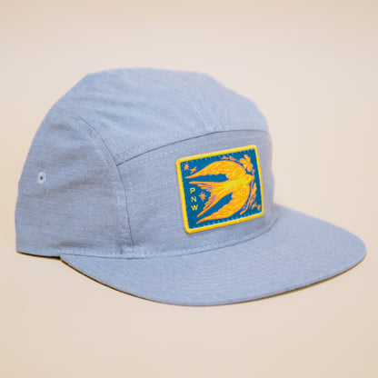 PNW Wildflower Bird Hat (Grey)