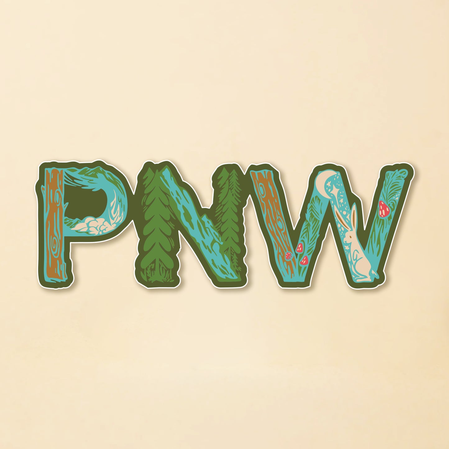 PNW Woodland Sticker