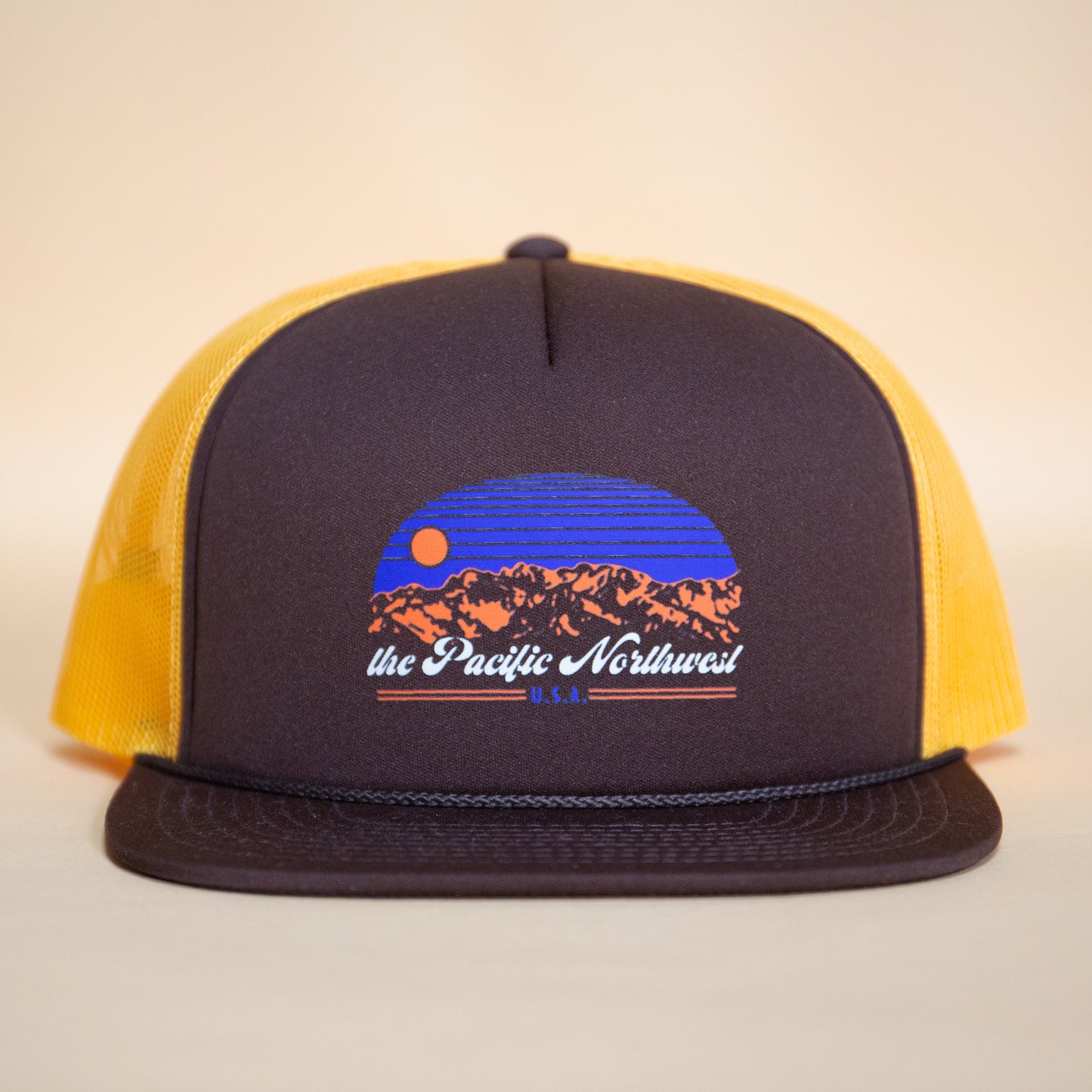 PNW Trucker Hat (Brown/Gold)