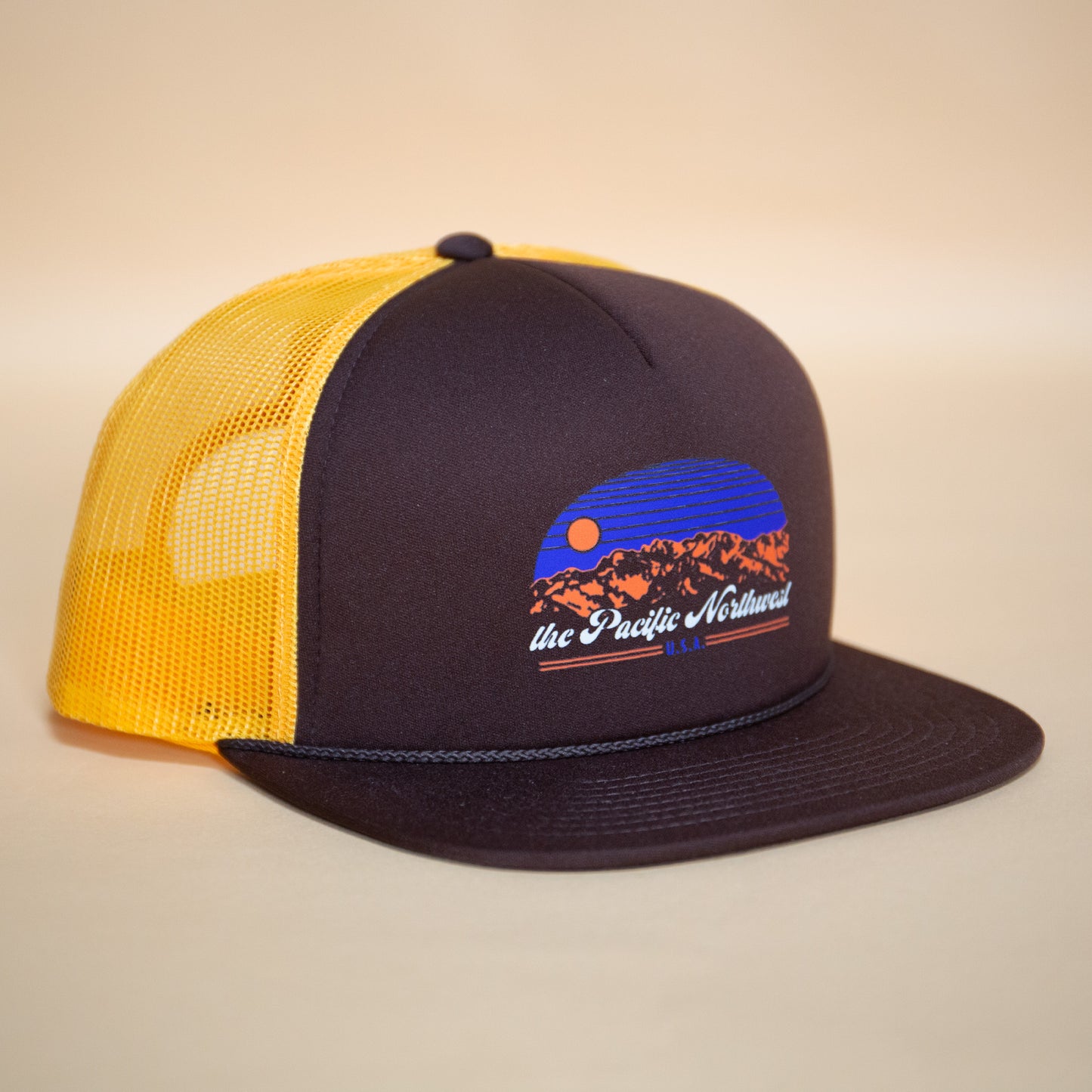 PNW Trucker Hat (Brown/Gold)