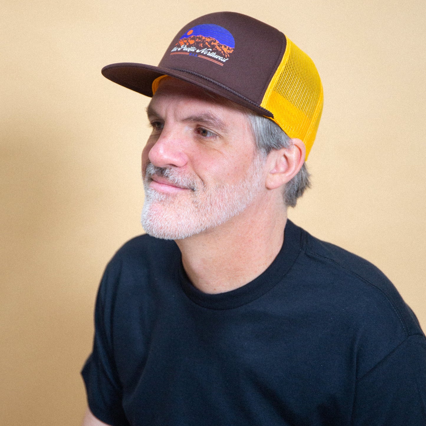 PNW Trucker Hat (Brown/Gold)