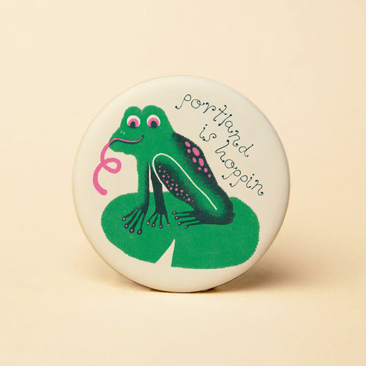 Portland is Hoppin Frog Round Magnet