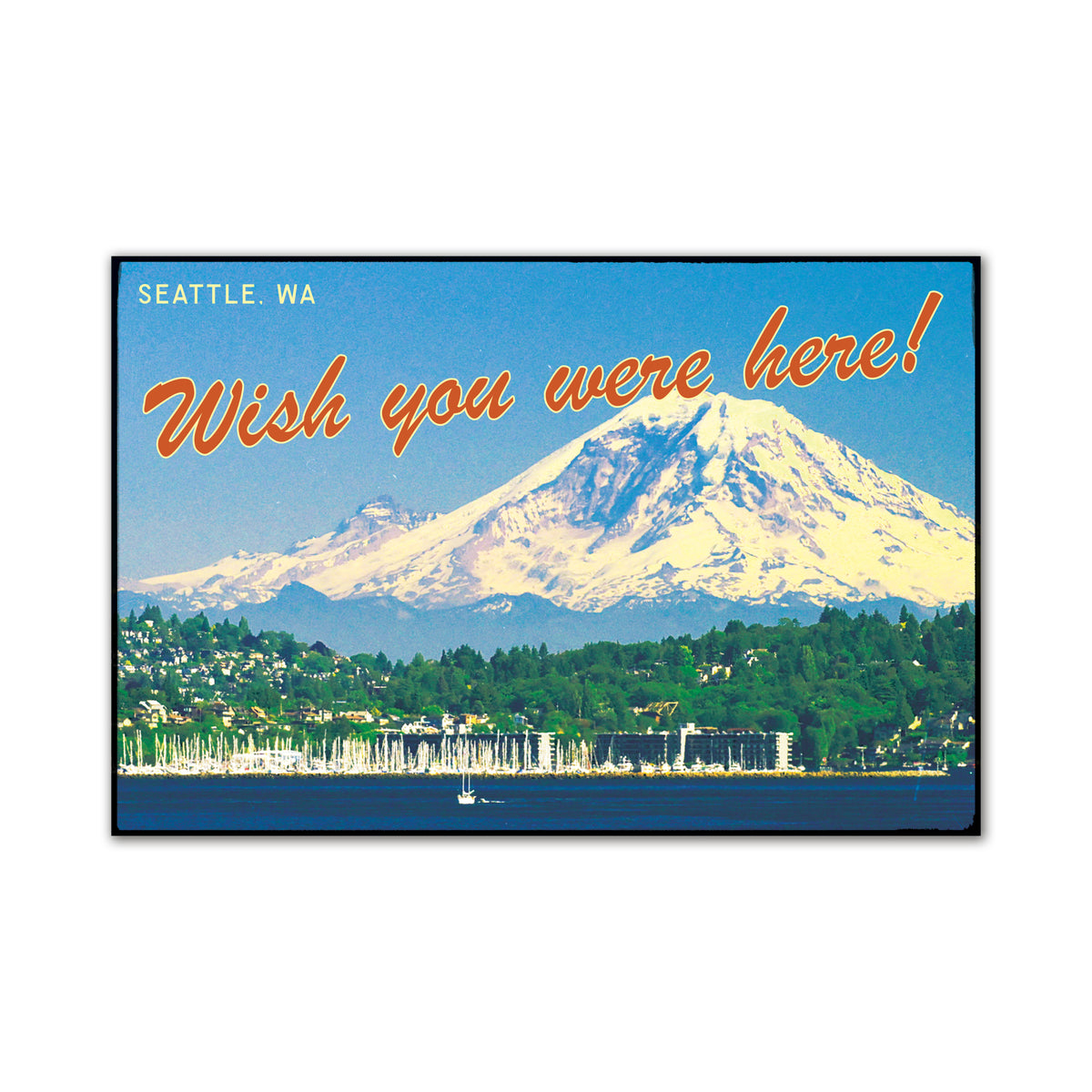 Rainier Retro Travel Postcard