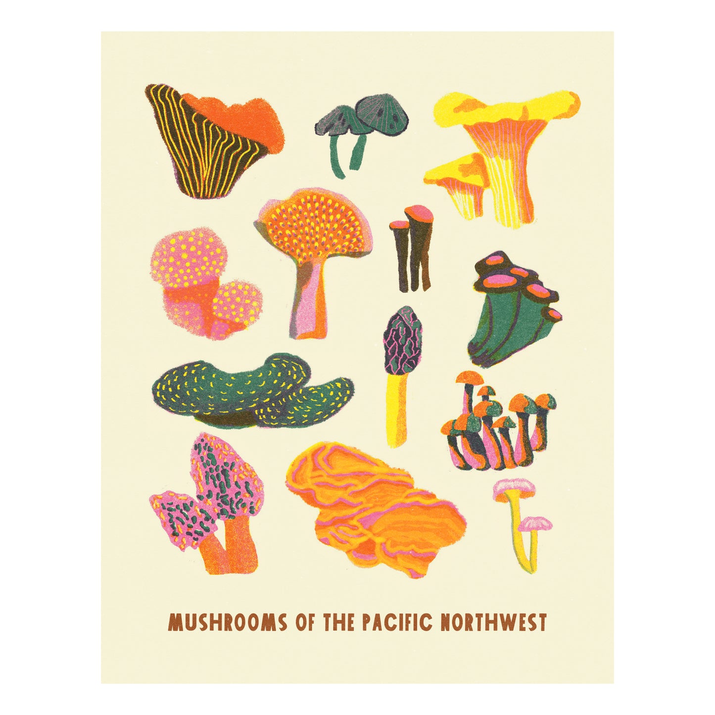 Shrooms Riso Print