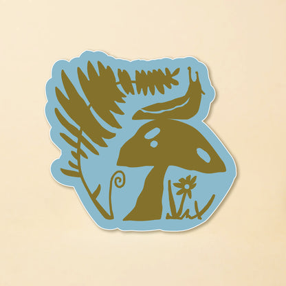 Slug Mushroom Sticker