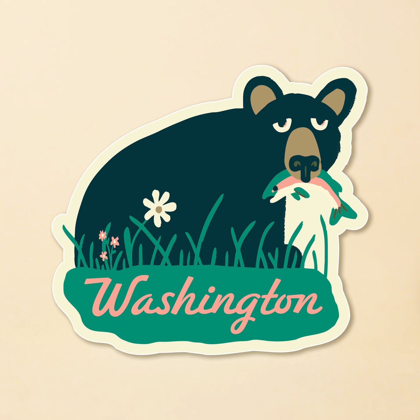 Washington Bear Sticker