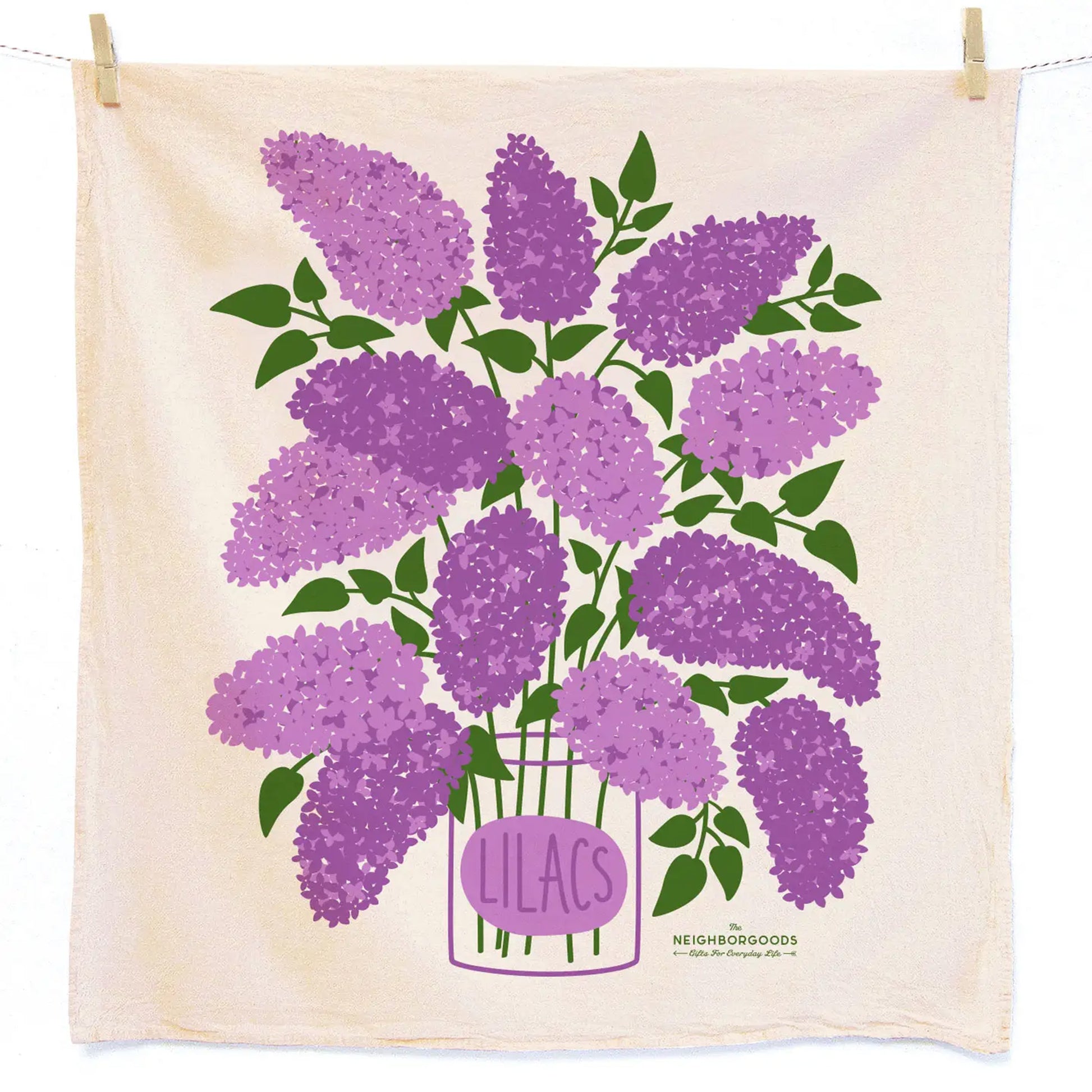 Lavender cotton tea towels - set of 2