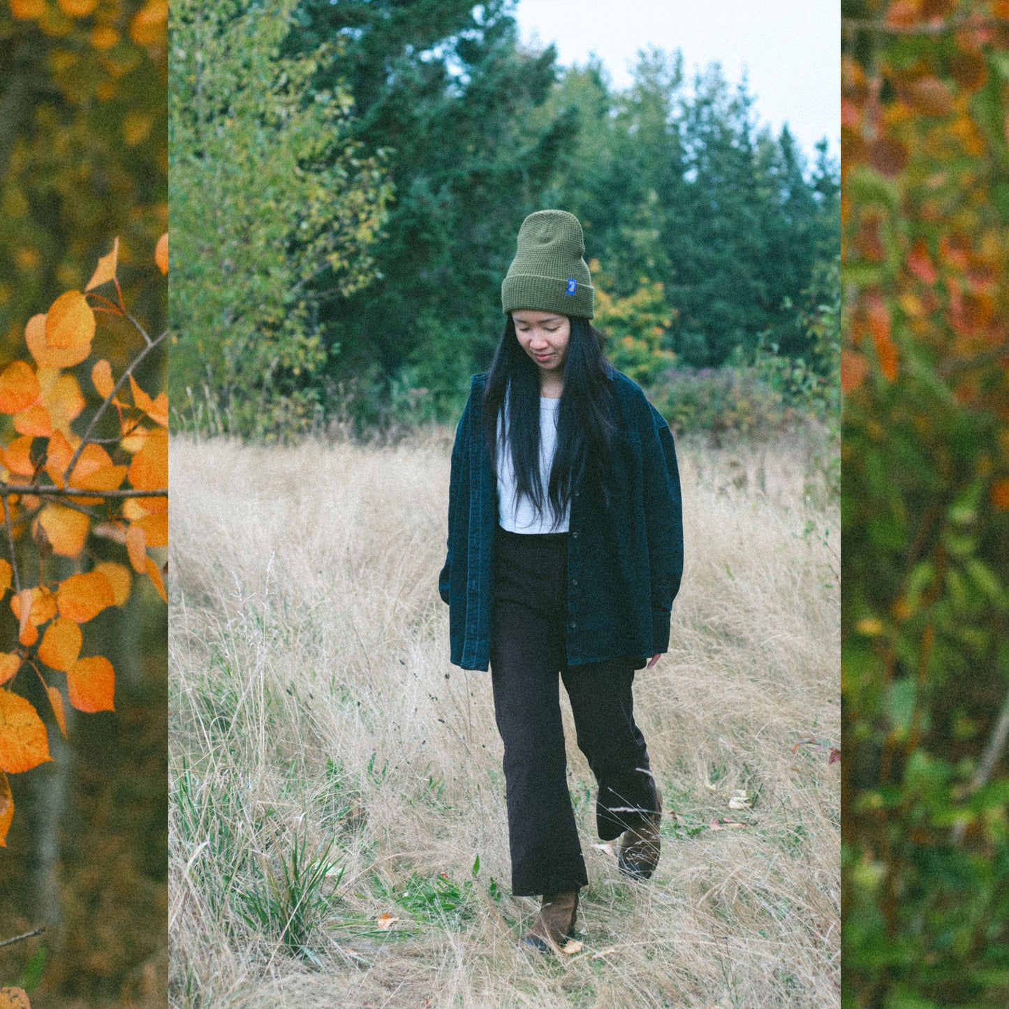 Wavy Pine Beanie (Green)