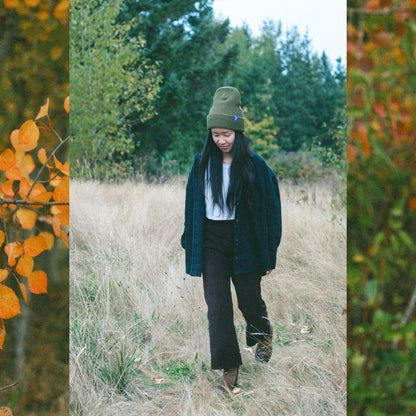Wavy Pine Beanie (Green)