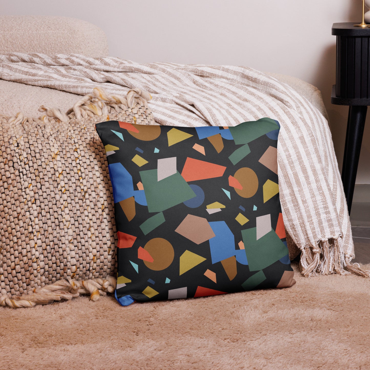 Mod Shapes Throw Pillow