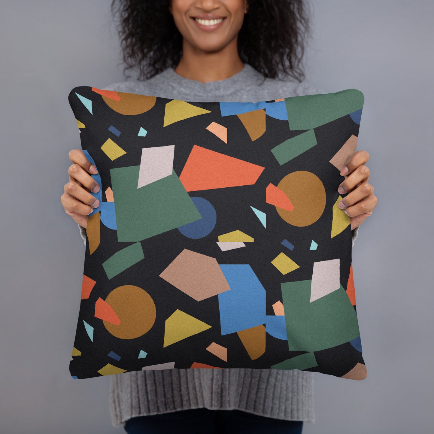 Mod Shapes Throw Pillow