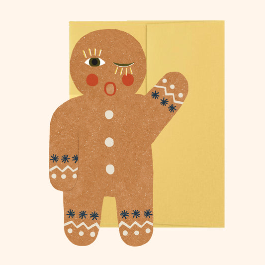 Gingerbread Die Cut Card