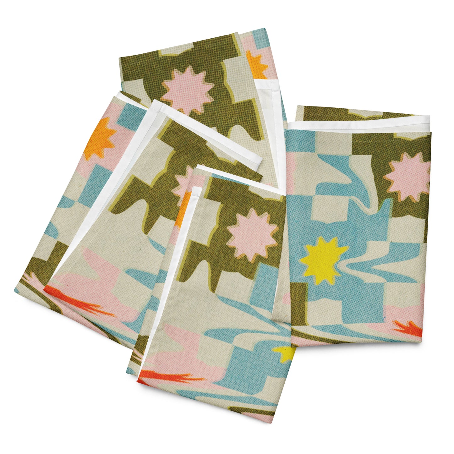 Patchwork Glitch Cloth Napkin Set