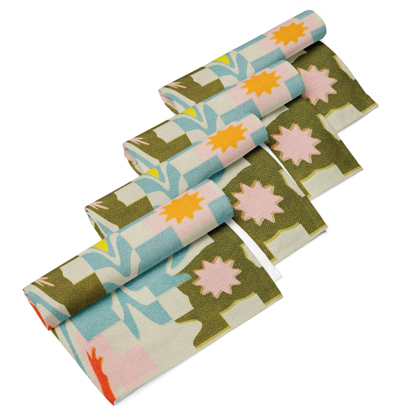 Patchwork Glitch Cloth Napkin Set