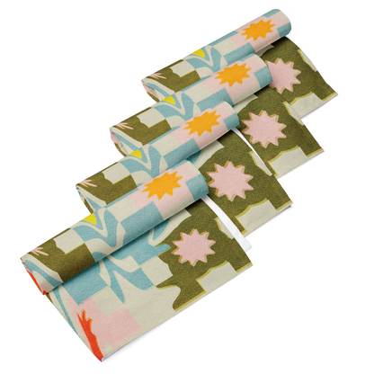 Patchwork Glitch Cloth Napkin Set