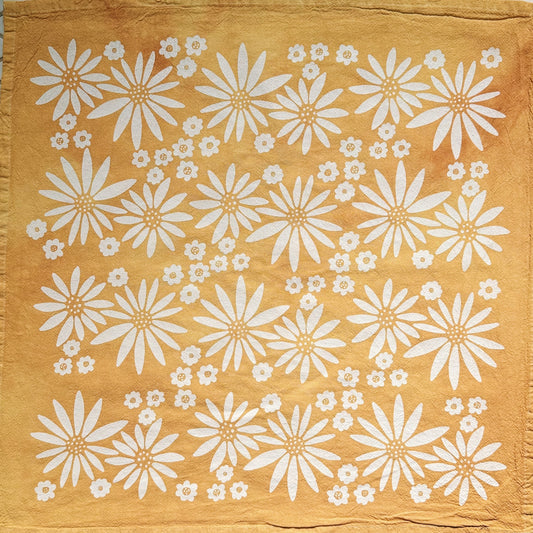 Mustard Fall Floral Tea Towel