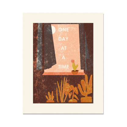 Heartell Press: One Day At A Time Letterpress Print