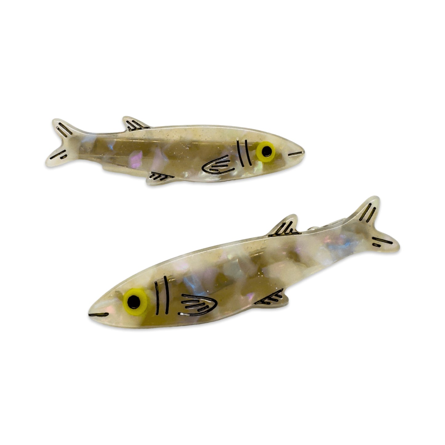 Sardine Hair Clip Set 2pk