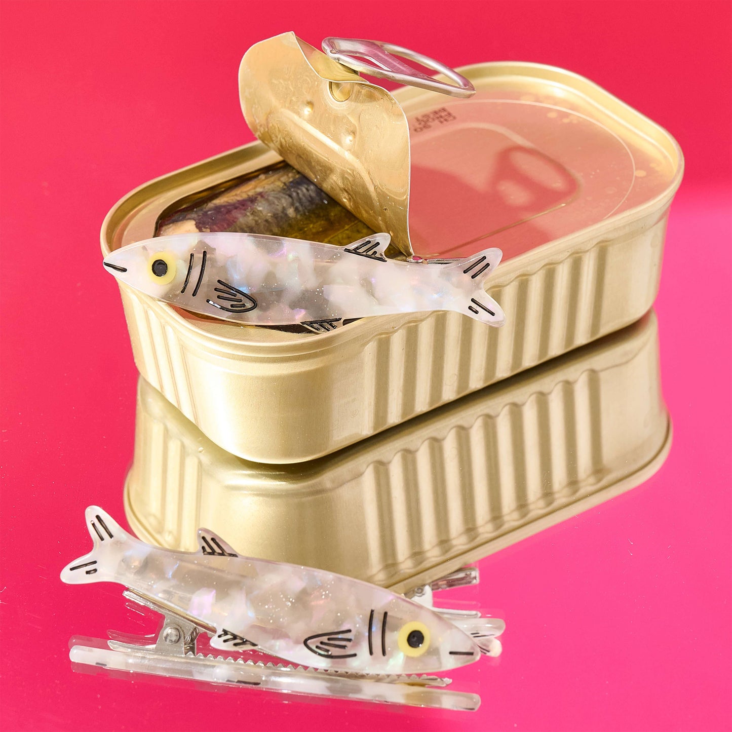 Sardine Hair Clip Set 2pk