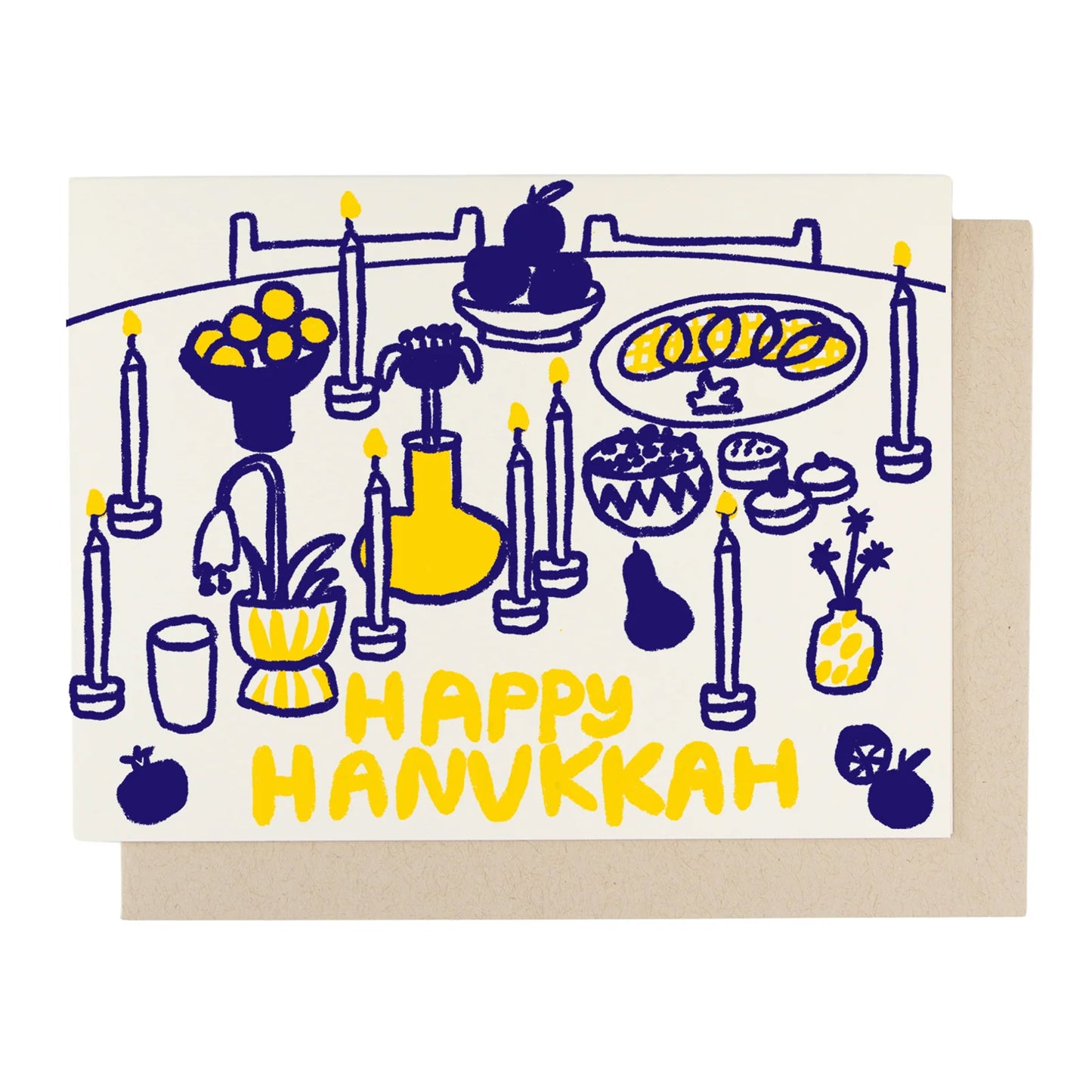 Happy Hanukkah Table Card