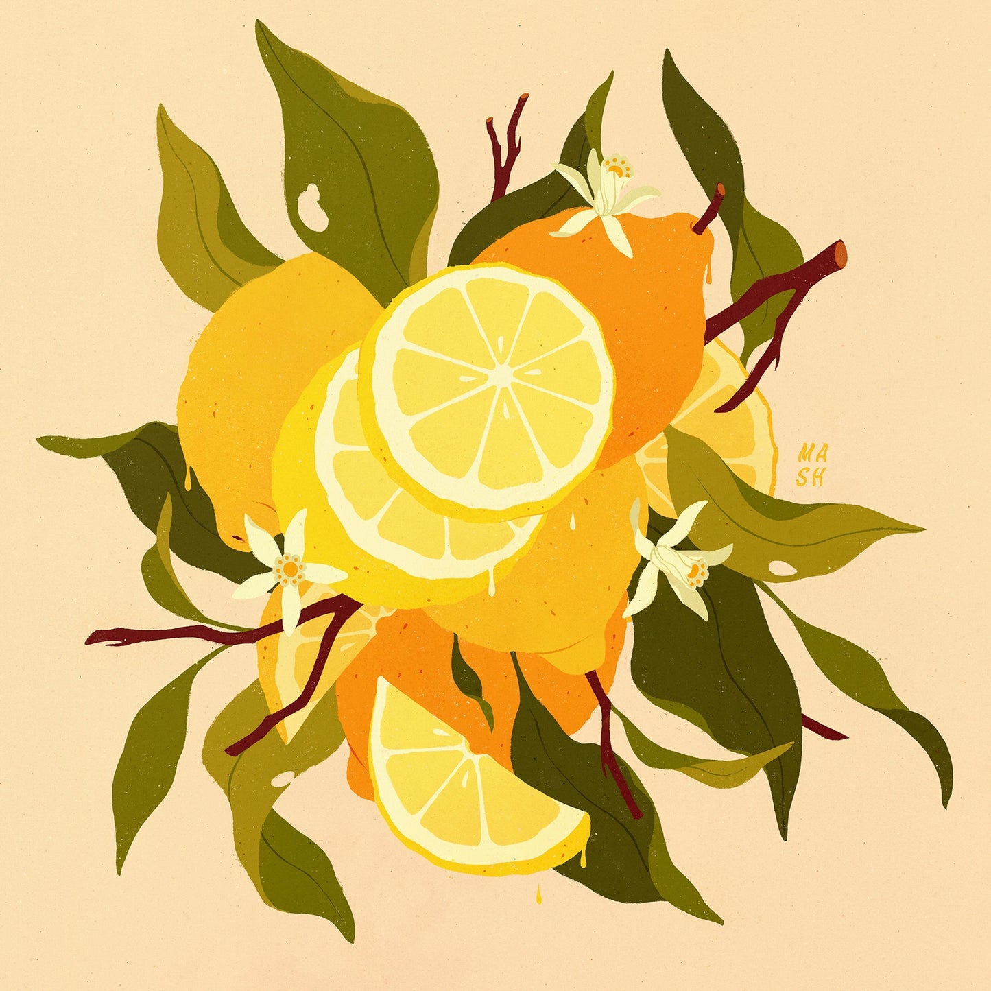 Samantha Mash: Lemons Print