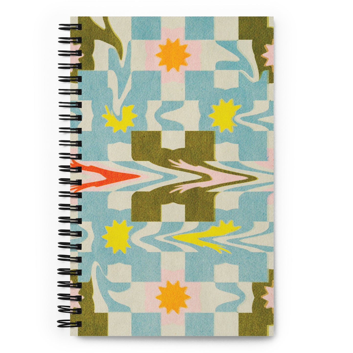 Patchwork Glitch Spiral Notebook