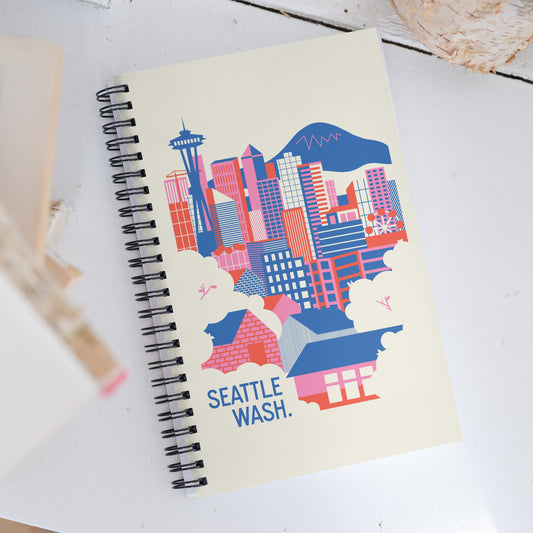 Seattle Skyline Spiral Notebook