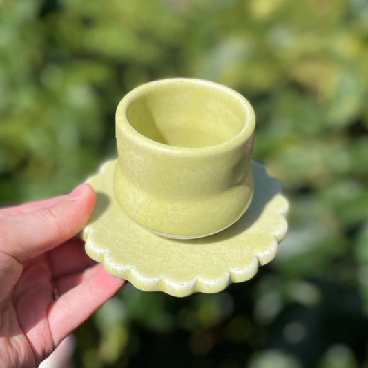 Spresso Cup + Saucer Set in Zest