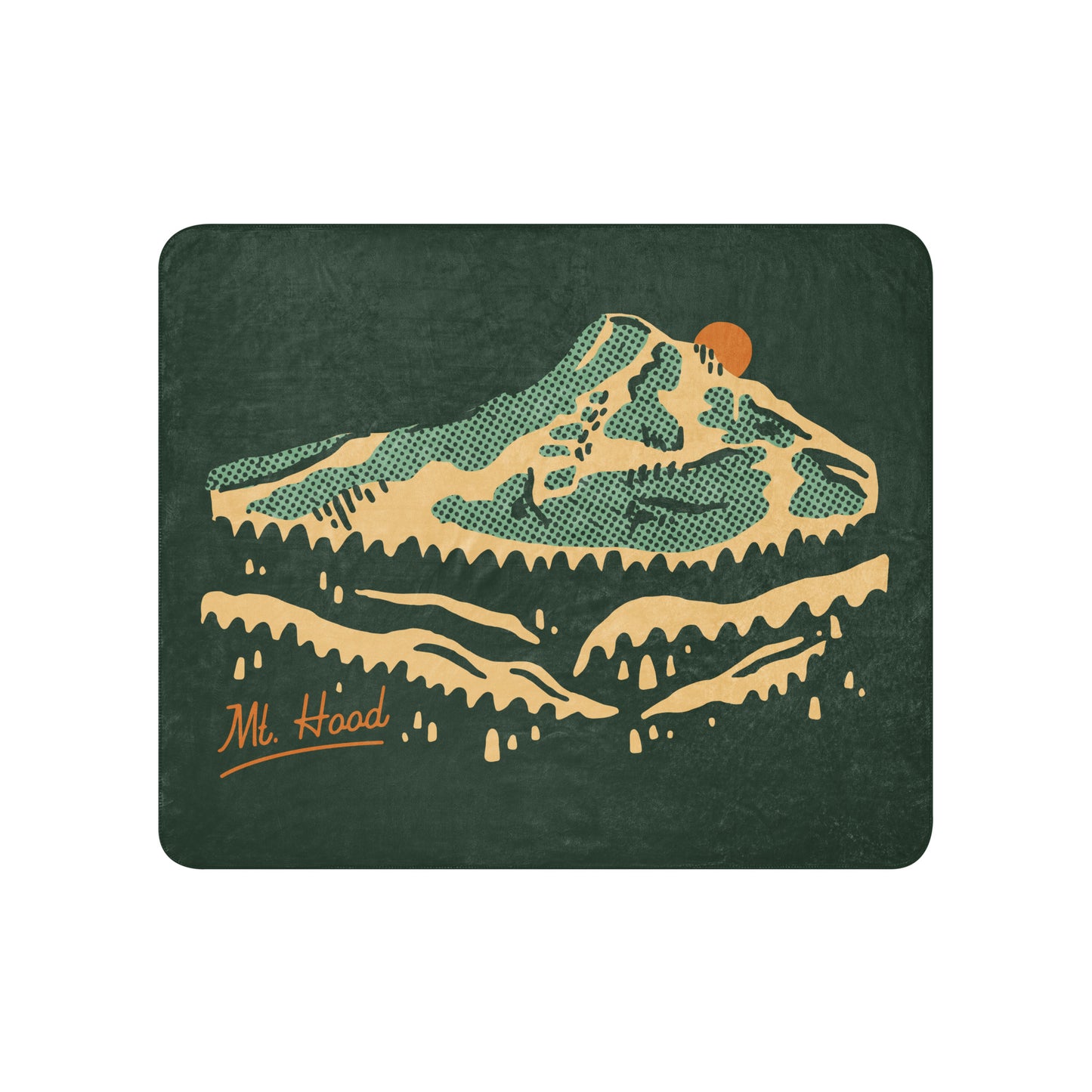 Retro Mt. Hood Sherpa Blanket