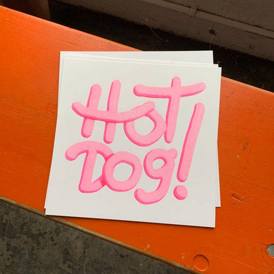 Alex Luciano: Hot Dog! Risograph Print