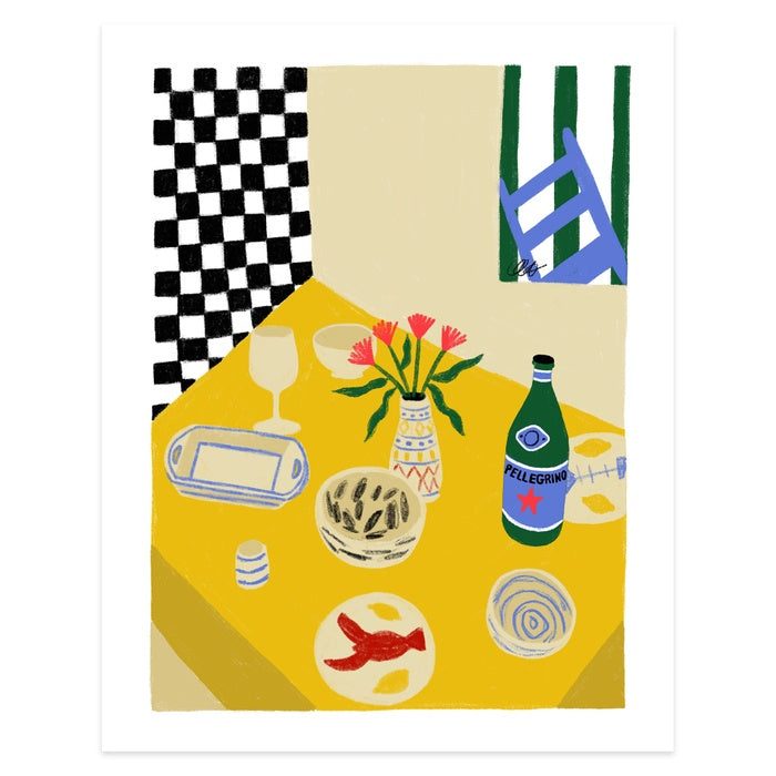 Allison Poplett: Dining Table Print