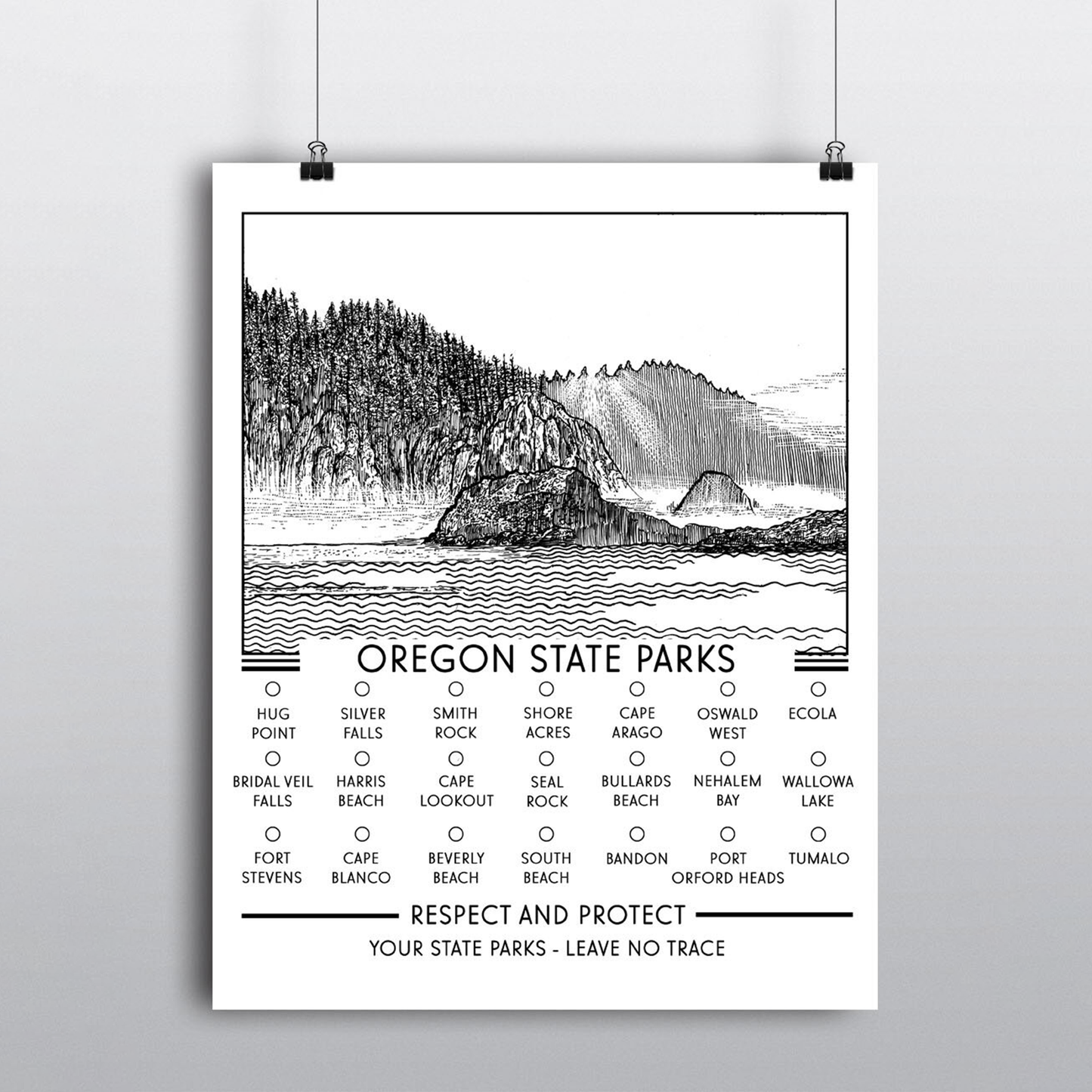 BC Print Media: Oregon State Parks Screen Print