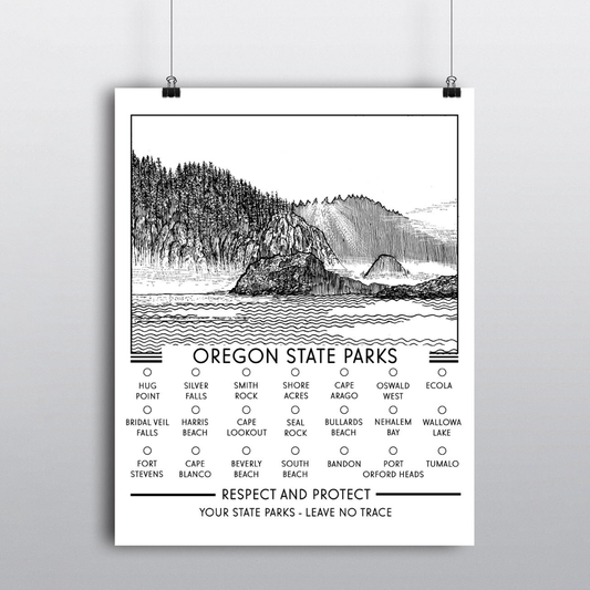 BC Print Media: Oregon State Parks Screen Print