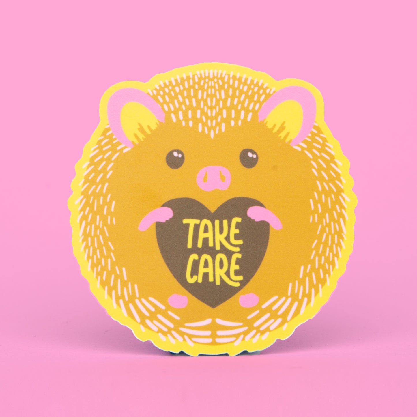 Take Care Hedgehog Sticker