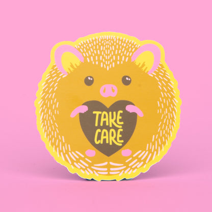 Take Care Hedgehog Sticker