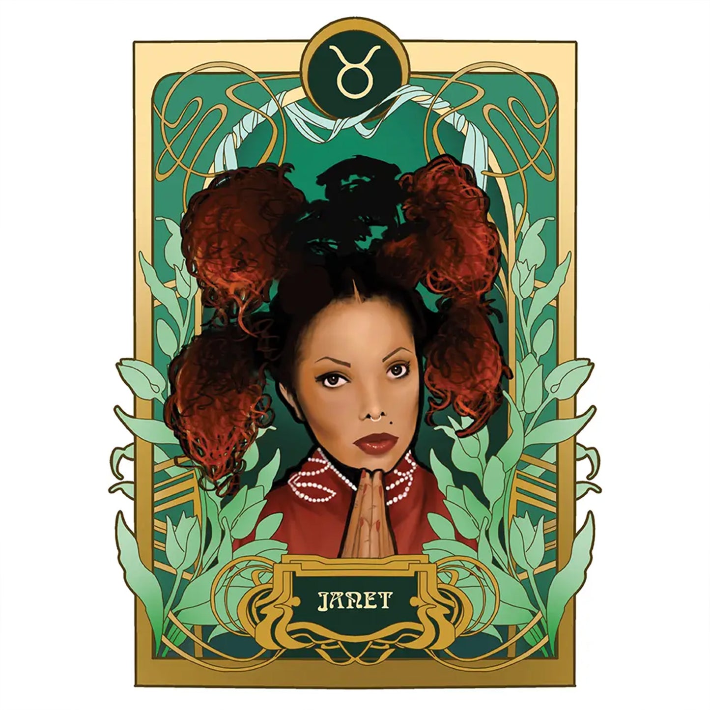 Black Zodiac: Janet Jackson - Taurus Print