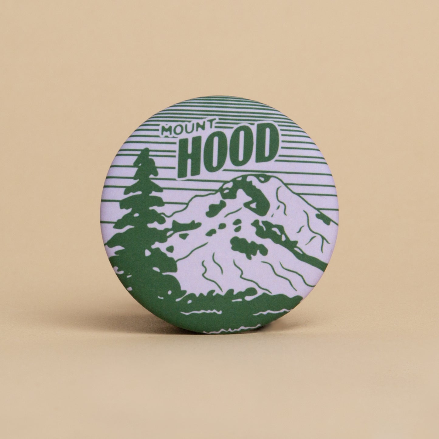 Mount Hood Round Magnet (Purple)