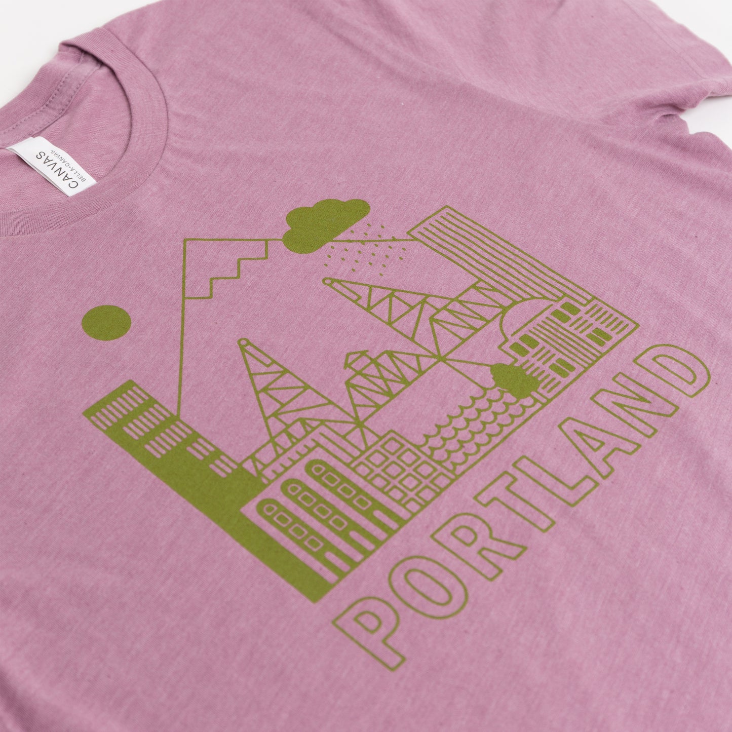 Portland Skyline Unisex Shirt (Orchid)