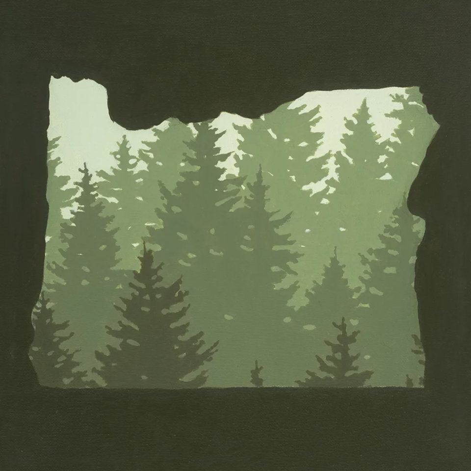 Cellar Sky Studios: Oregon Trees Print