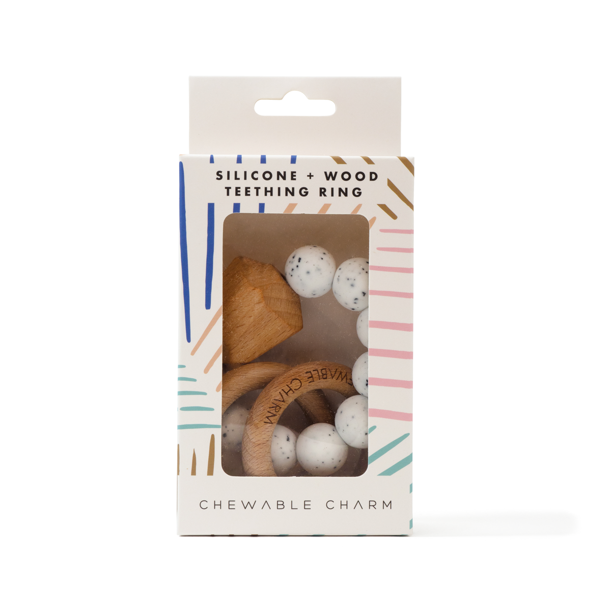 Chewable Charm Moonstone Hayes Silicone and Wood Teether 