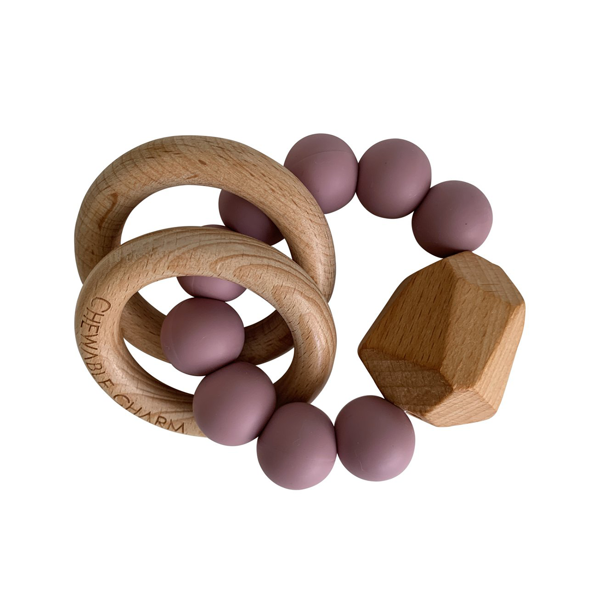 Chewable Charm Gem Hayes Silicone and Wood Teether 
