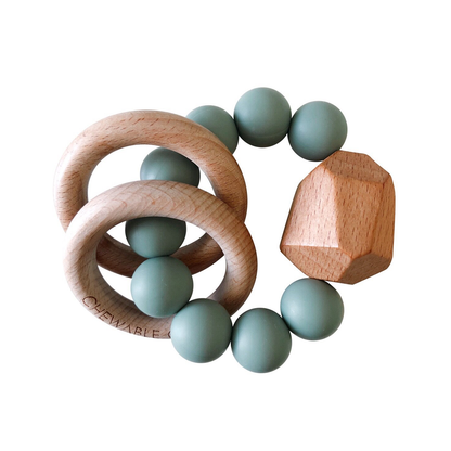 Chewable Charm Succulent Hayes Silicone and Wood Teether 
