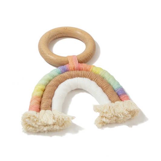 Chewable Charm Rainbow Macrame Teether