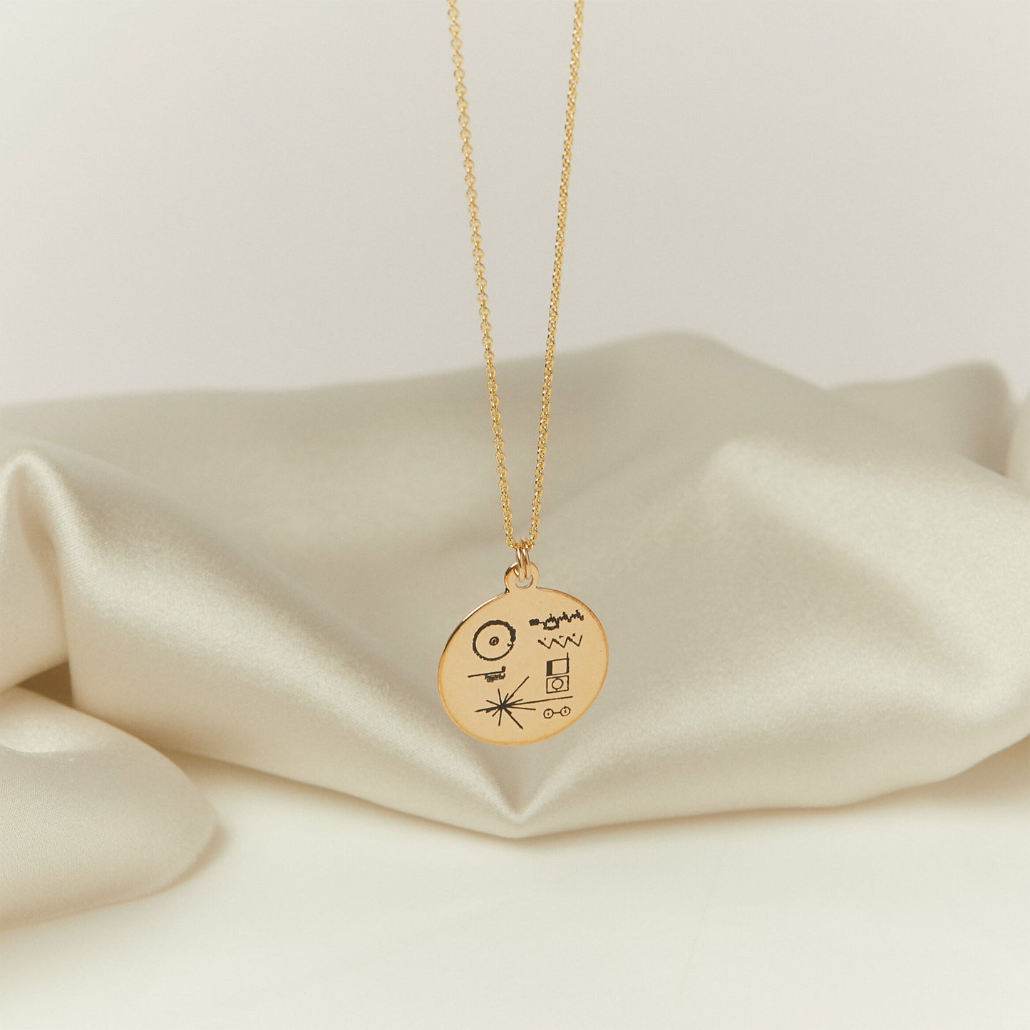 Golden Record Necklace
