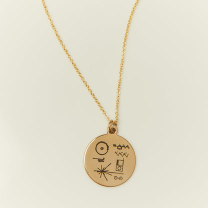 Golden Record Necklace