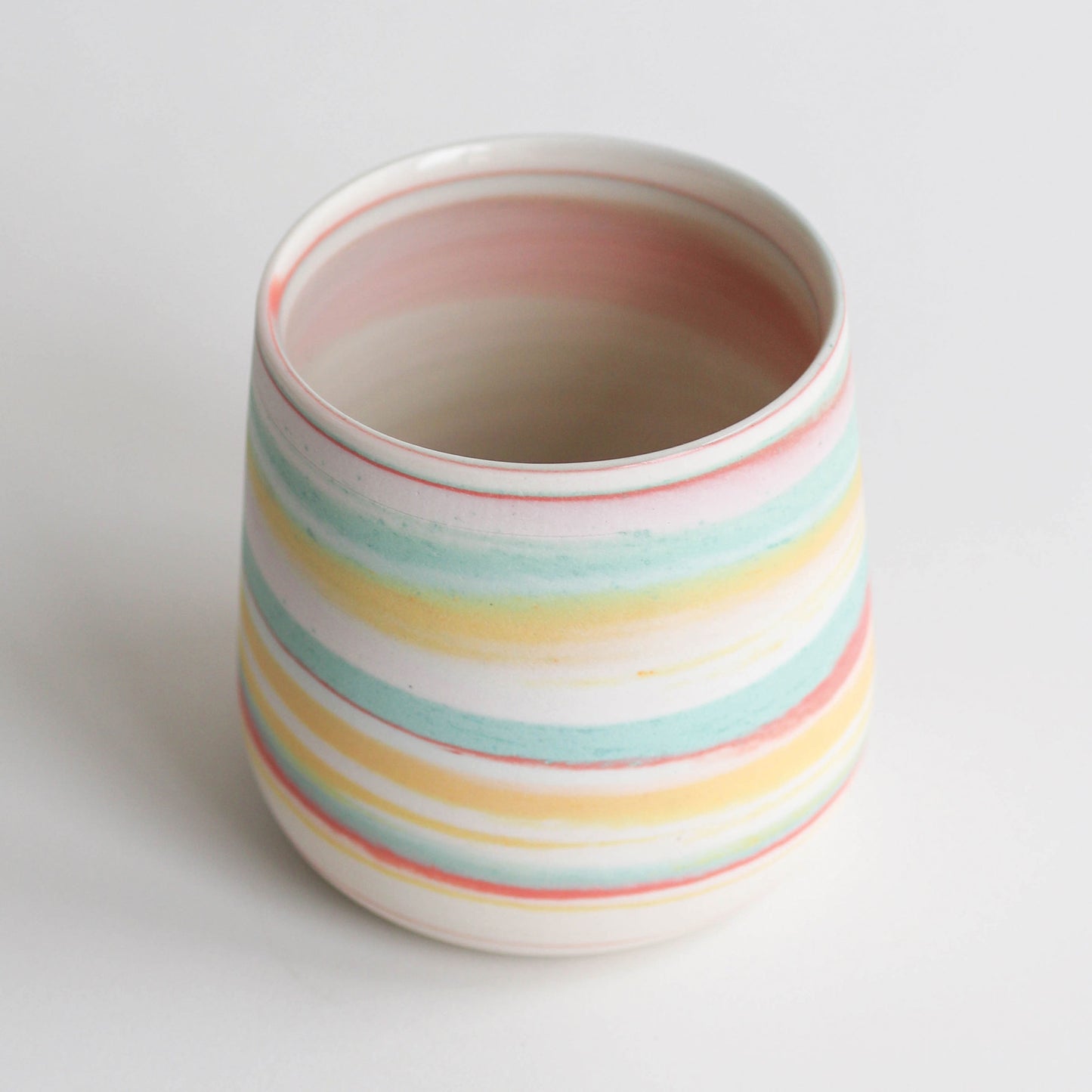 Rainbow Taffy Porcelain Tumbler
