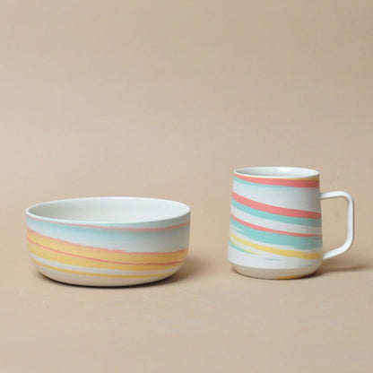 Rainbow Taffy Porcelain Bowl