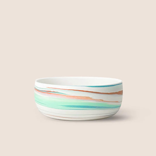 Seafoam Taffy Porcelain Bowl
