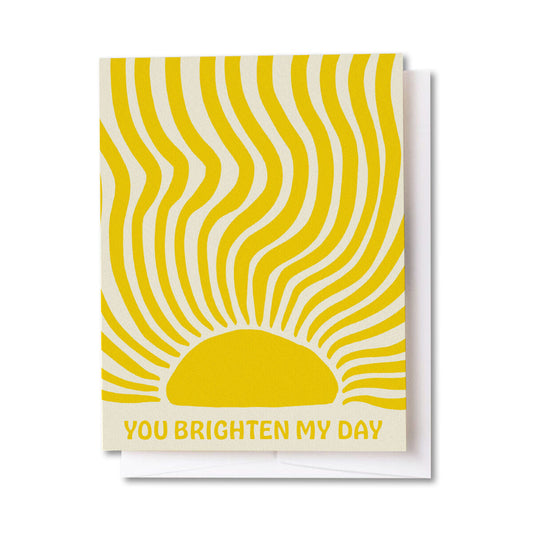 You Brighten My Day Sun Card