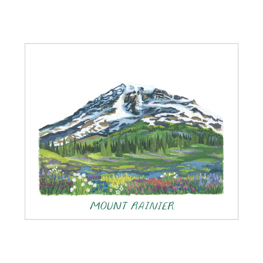 Erin Vaughan Illustration: Mt. Rainier Print